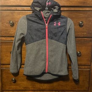 Under Armour Kids' Hoodie in Gray and Pink
